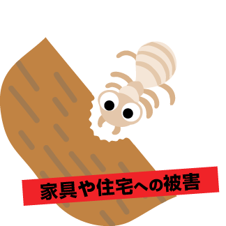 家具や住宅への被害